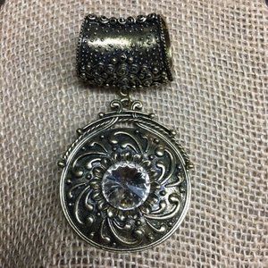 Slider Pendant Retro Mandala Rhinestone For Necklace Or Scarf